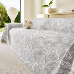 Tropical Botanical Leaf Texture Furniture Protector Blanket Soft Breathable Sofa Cover - Ornate Home