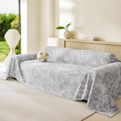 Tropical Botanical Leaf Texture Furniture Protector Blanket Soft Breathable Sofa Cover - Ornate Home