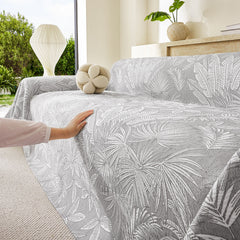 Tropical Botanical Leaf Texture Furniture Protector Blanket Soft Breathable Sofa Cover - Ornate Home