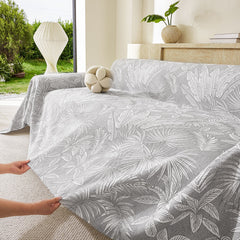 Tropical Botanical Leaf Texture Furniture Protector Blanket Soft Breathable Sofa Cover - Ornate Home
