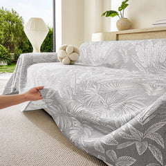 Tropical Botanical Leaf Texture Furniture Protector Blanket Soft Breathable Sofa Cover - Ornate Home