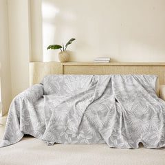 Tropical Botanical Leaf Texture Furniture Protector Blanket Soft Breathable Sofa Cover - Ornate Home