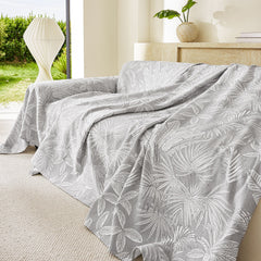 Tropical Botanical Leaf Texture Furniture Protector Blanket Soft Breathable Sofa Cover - Ornate Home