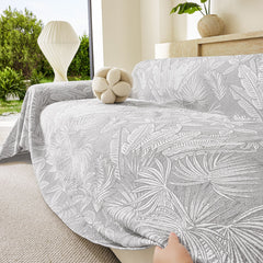 Tropical Botanical Leaf Texture Furniture Protector Blanket Soft Breathable Sofa Cover - Ornate Home