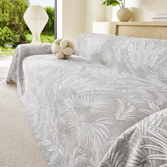 Tropical Botanical Leaf Texture Furniture Protector Blanket Soft Breathable Sofa Cover - Ornate Home