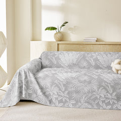 Tropical Botanical Leaf Texture Furniture Protector Blanket Soft Breathable Sofa Cover - Ornate Home
