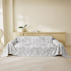 Tropical Botanical Leaf Texture Furniture Protector Blanket Soft Breathable Sofa Cover - Ornate Home