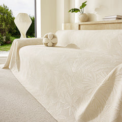 Tropical Botanical Leaf Texture Furniture Protector Blanket Soft Breathable Sofa Cover - Ornate Home