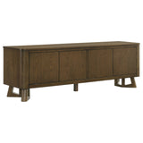 Trotter Brown 71-inch 4-Door Wood TV Stand Media Console - Ornate Home
