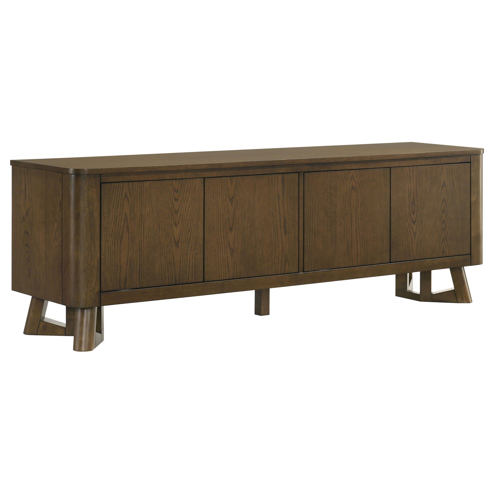 Trotter Brown 71-inch 4-Door Wood TV Stand Media Console - Ornate Home