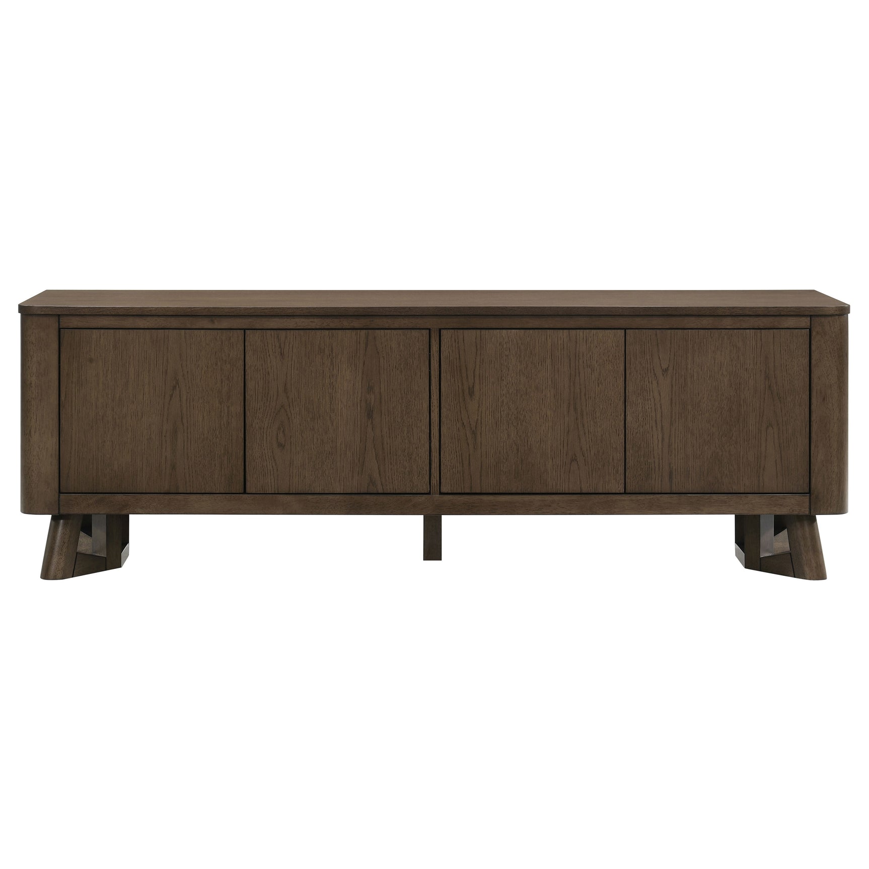 Trotter Brown 71-inch 4-Door Wood TV Stand Media Console - Ornate Home