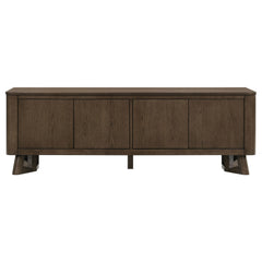 Trotter Brown 71-inch 4-Door Wood TV Stand Media Console - Ornate Home
