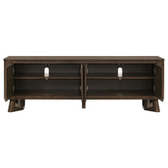Trotter Brown 71-inch 4-Door Wood TV Stand Media Console - Ornate Home