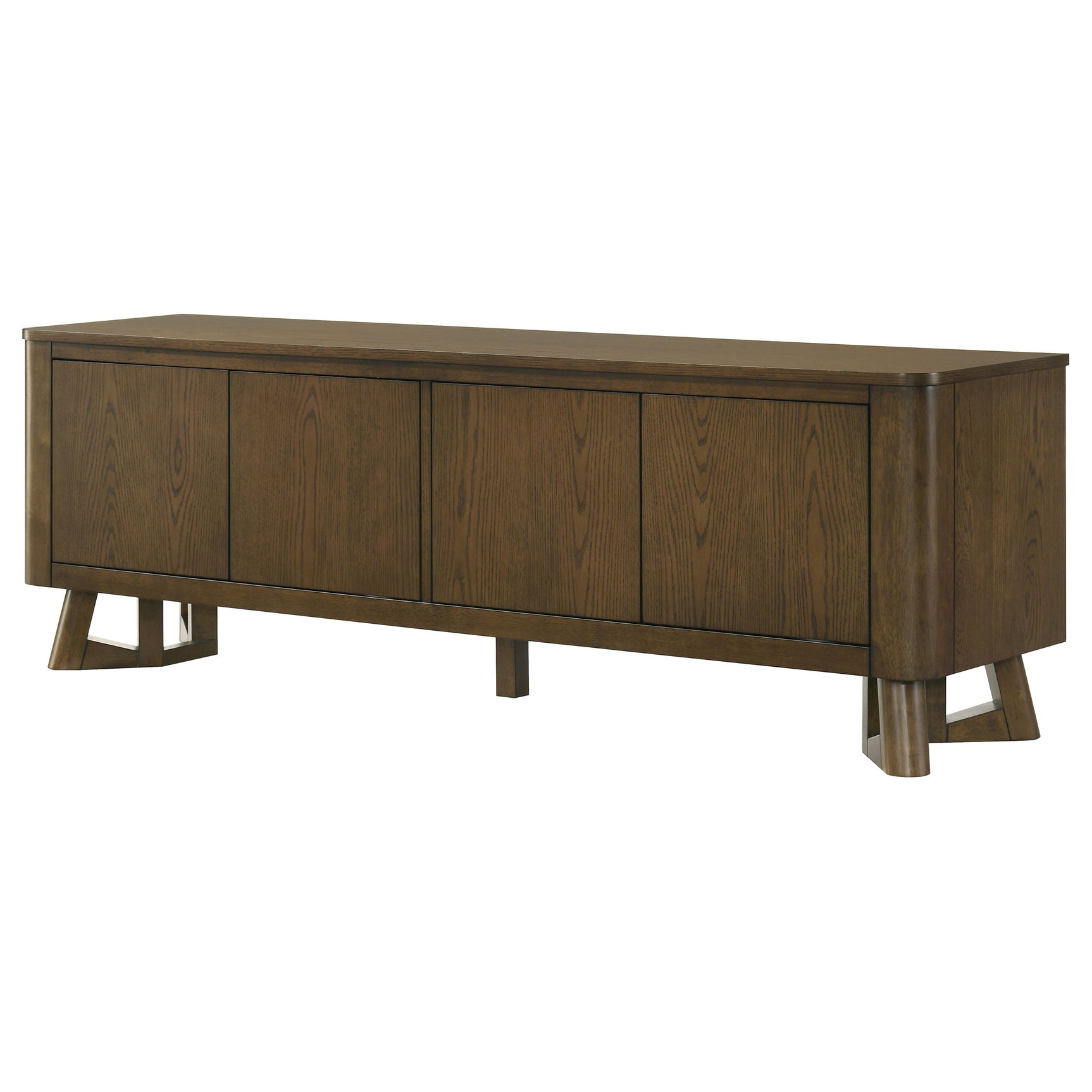 Trotter Brown 71-inch 4-Door Wood TV Stand Media Console - Ornate Home