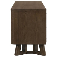 Trotter Brown 71-inch 4-Door Wood TV Stand Media Console - Ornate Home