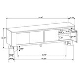Trotter Brown 71-inch 4-Door Wood TV Stand Media Console - Ornate Home