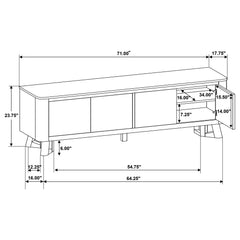 Trotter Brown 71-inch 4-Door Wood TV Stand Media Console - Ornate Home