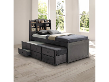 Troutdale Stain Gray Twin Bed - Ornate Home