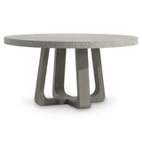 Trouville Raund Sand Grey/Weathered Teak Outdoor Dining Table - Ornate Home
