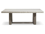 Trouville Rectangular Sand Grey/Weathered Teak Outdoor Dining Table - Ornate Home