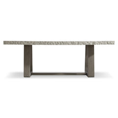 Trouville Rectangular Sand Grey/Weathered Teak Outdoor Dining Table - Ornate Home