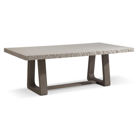 Trouville Rectangular Sand Grey/Weathered Teak Outdoor Dining Table - Ornate Home