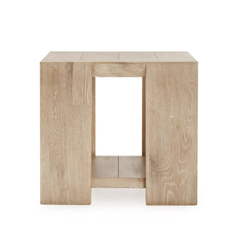 Troy Aged Cream End Table - Ornate Home
