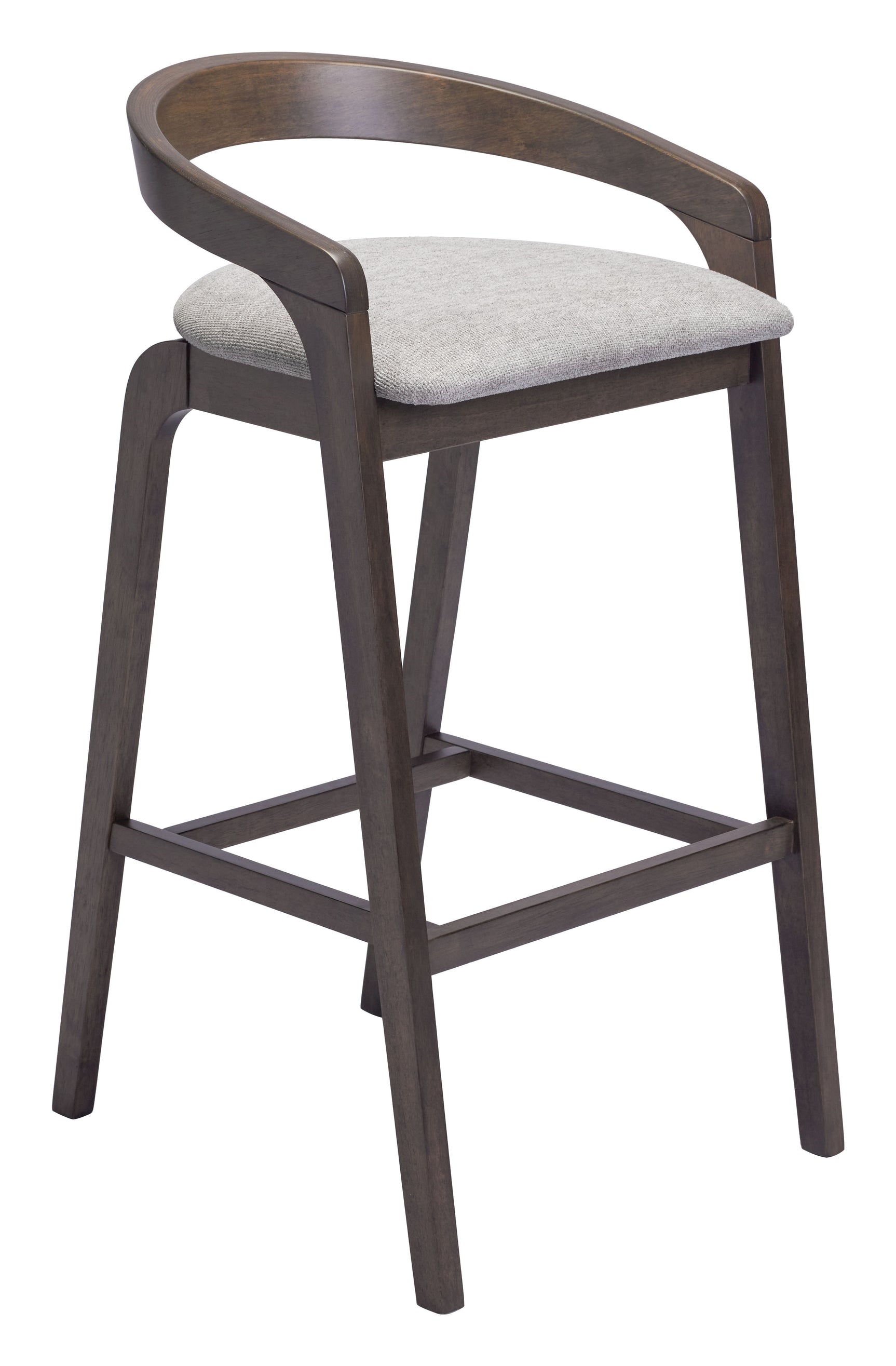 Troy Dove Gray & Espresso Barstool (Set of 2) - Ornate Home