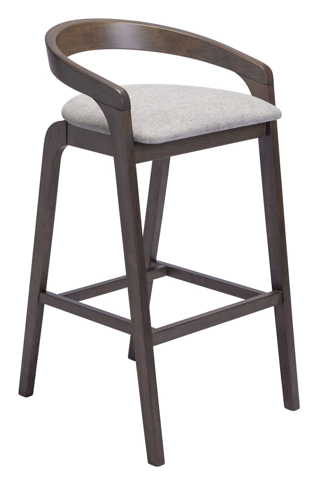 Troy Dove Gray & Espresso Barstool (Set of 2) - Ornate Home