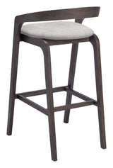 Troy Dove Gray & Espresso Barstool (Set of 2) - Ornate Home