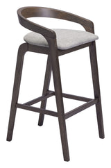 Troy Dove Gray & Espresso Barstool (Set of 2) - Ornate Home