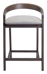 Troy Dove Gray & Espresso Counter Stool (Set of 2) - Ornate Home