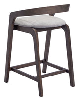 Troy Dove Gray & Espresso Counter Stool (Set of 2) - Ornate Home