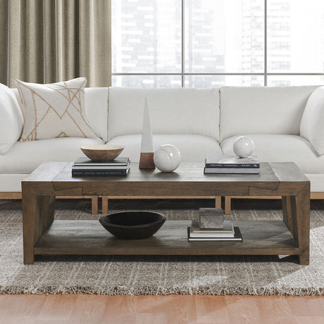 Troy Suede Brown Coffee Table - Ornate Home