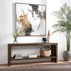Troy Suede Brown Console Table - Ornate Home