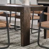 Troy Suede Brown Dining Table - Ornate Home