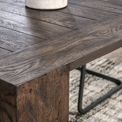 Troy Suede Brown Dining Table - Ornate Home