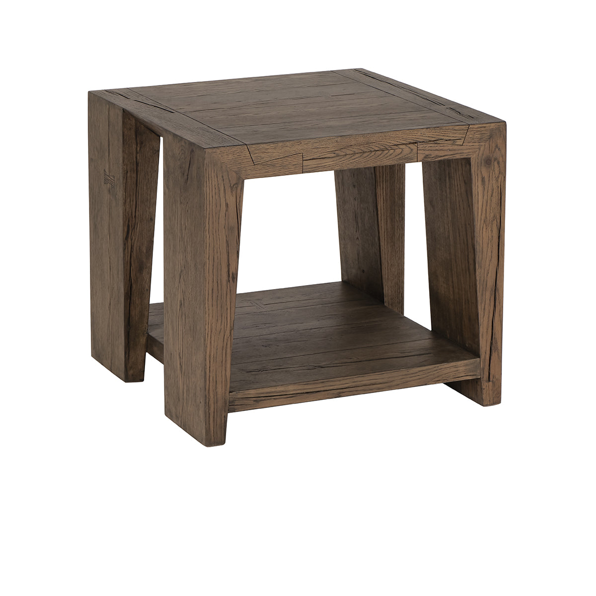 Troy Suede Brown End Table - Ornate Home
