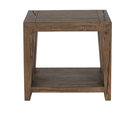Troy Suede Brown End Table - Ornate Home