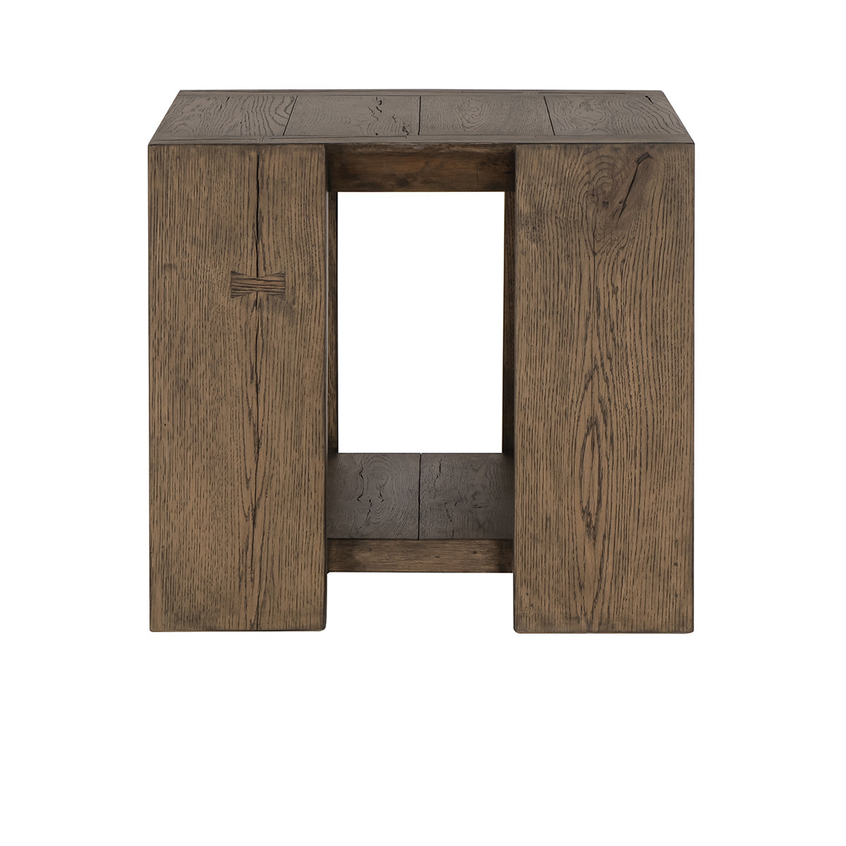 Troy Suede Brown End Table - Ornate Home