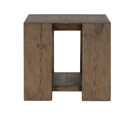 Troy Suede Brown End Table - Ornate Home
