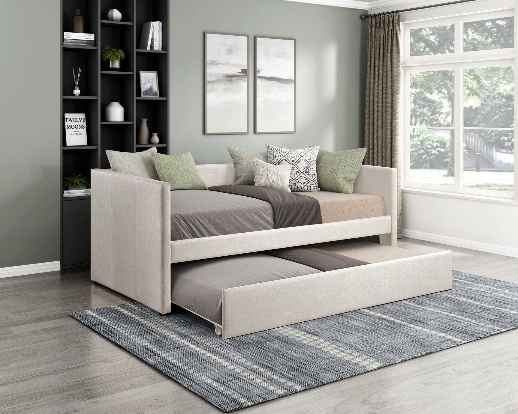 Trudy Beige Daybed with Trundle - Ornate Home