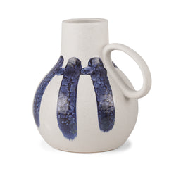 Truett White/Blue Ceramic Jug Vase