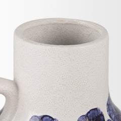 Truett White/Blue Ceramic Jug Vase