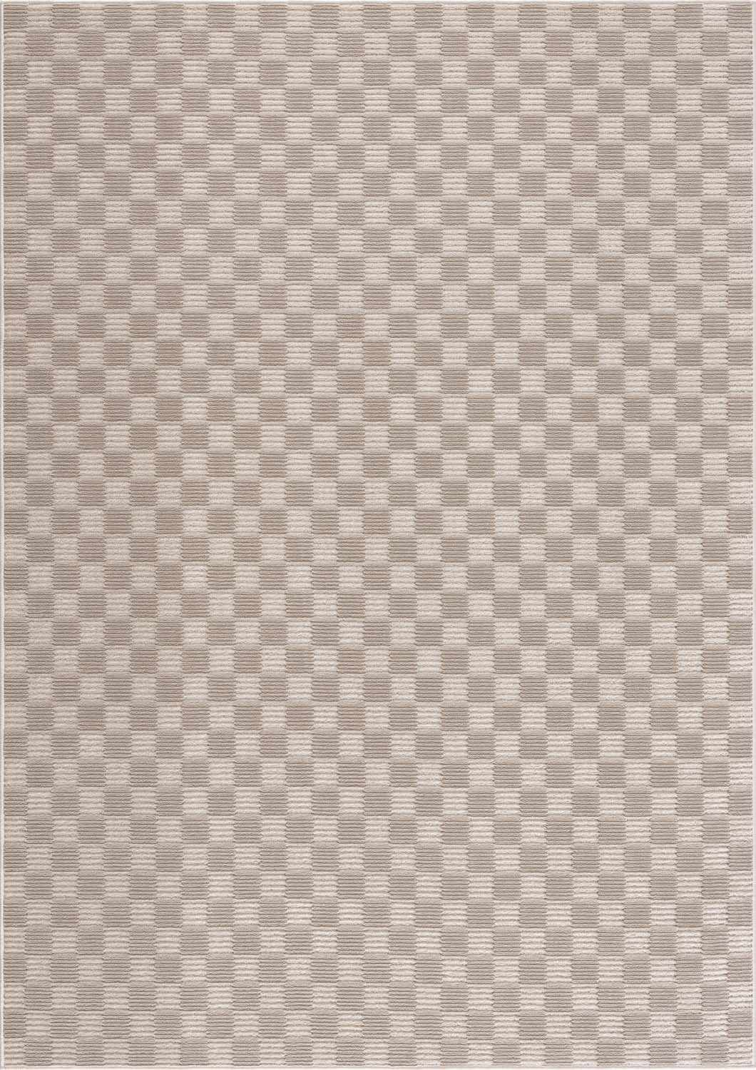 Truls 3D Checkered Washable Rug - Biscotti - Ornate Home