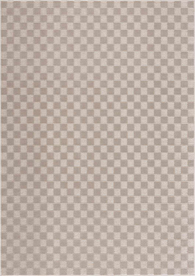 Truls 3D Checkered Washable Rug - Biscotti - Ornate Home