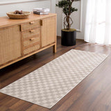 Truls 3D Checkered Washable Rug - Biscotti - Ornate Home