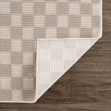 Truls 3D Checkered Washable Rug - Biscotti - Ornate Home