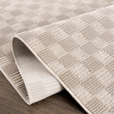 Truls 3D Checkered Washable Rug - Biscotti - Ornate Home