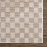 Truls 3D Checkered Washable Rug - Biscotti - Ornate Home